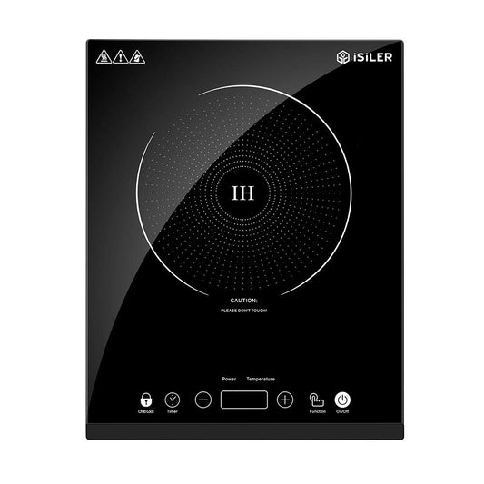 Portable Induction Cooktop, iSiLER 1800W Sensor Touch Electric Induction Cooker Cooktop with Kids Safety Lock, Countertop Burner with Timer, 9 Power Levels Suitable for Iron, Stainless Steel Cookware